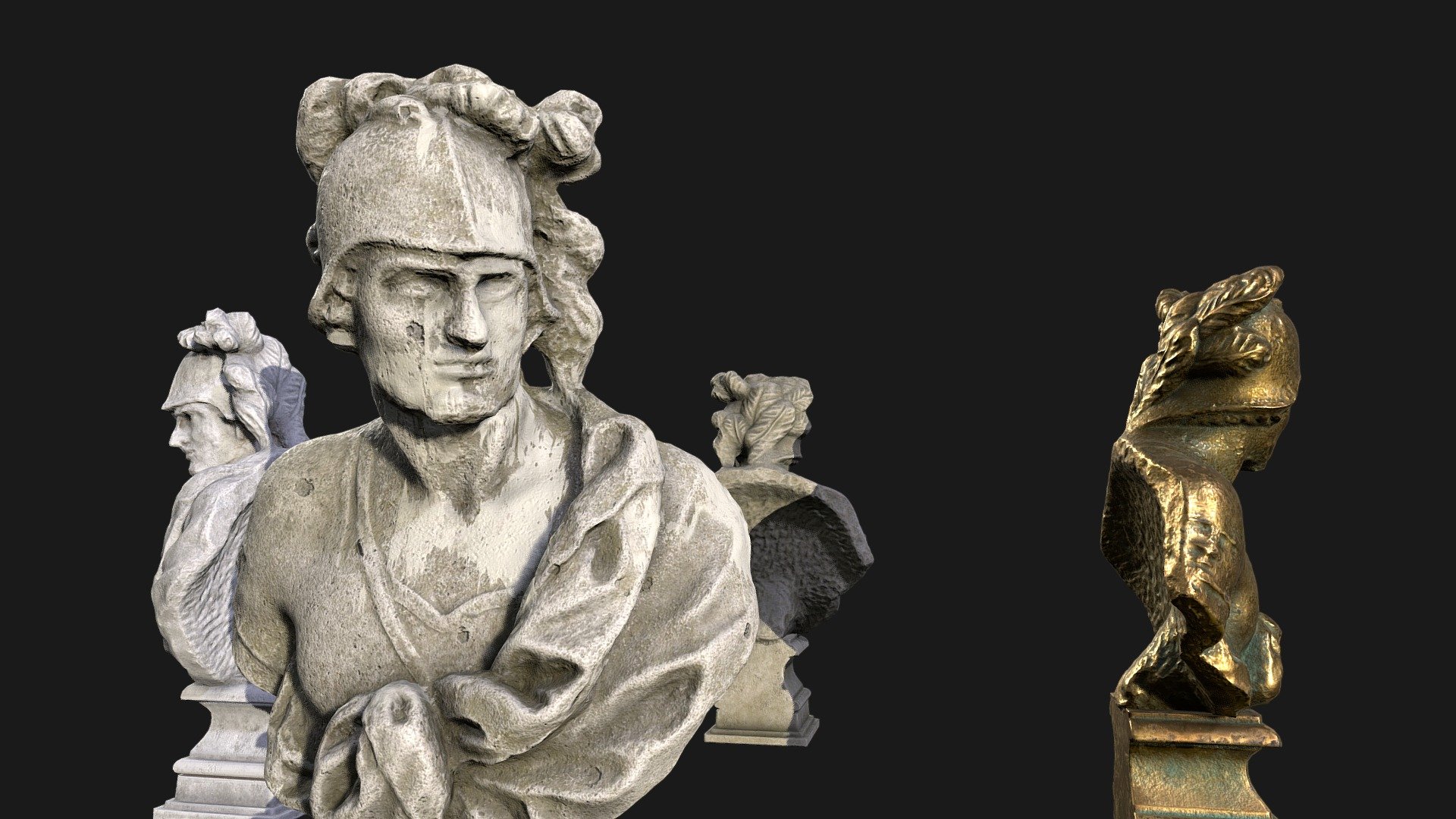 Ancient statue of Mars 3d model