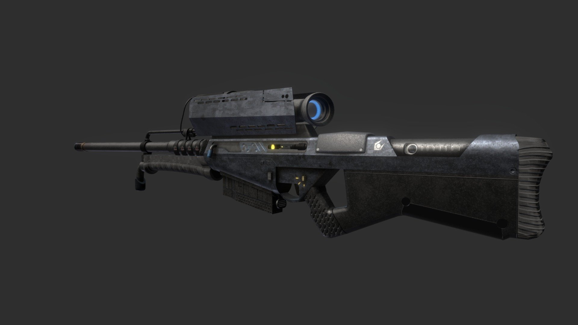 Combine sniper rifle 3d model