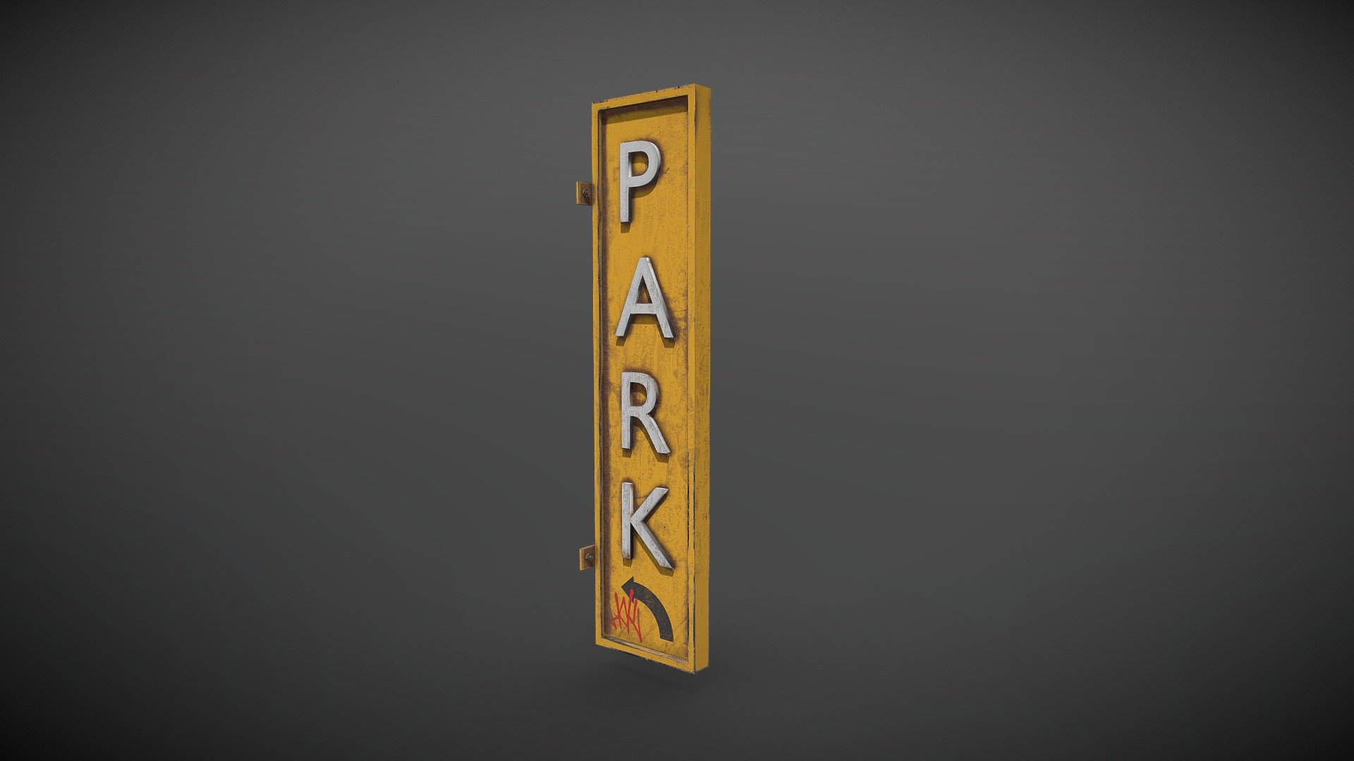 Parking sign 3d model