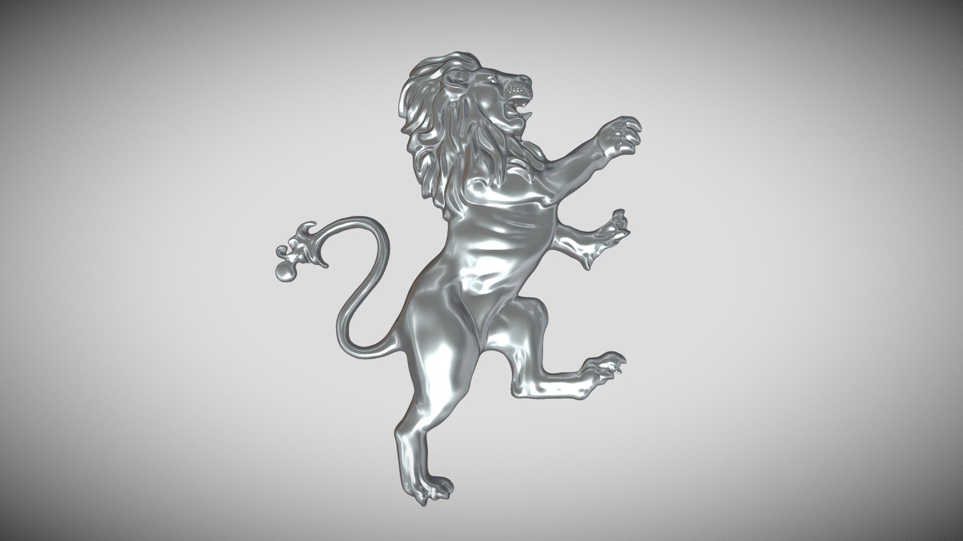 Heraldic Lion 3d model