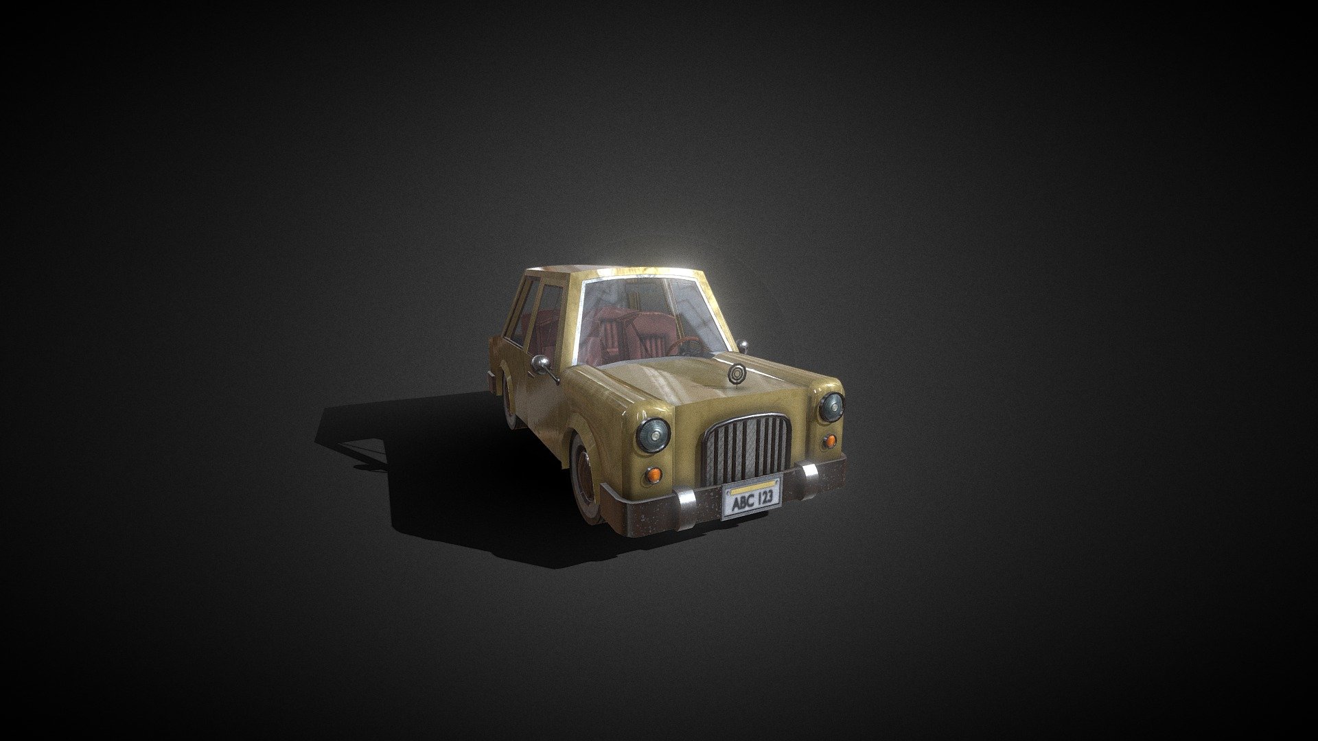 cartoon car 3d model