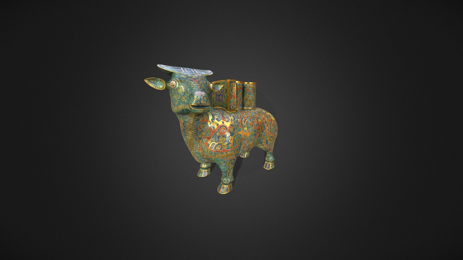 Ornate Cow 3d model