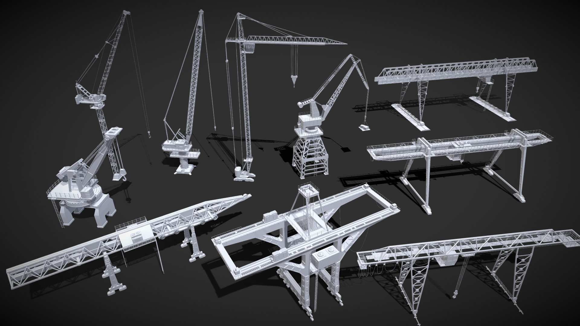 Cranes 3d model