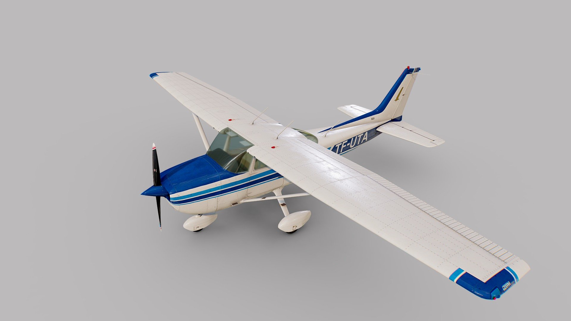 Cessna-172 Aircraft 3d model