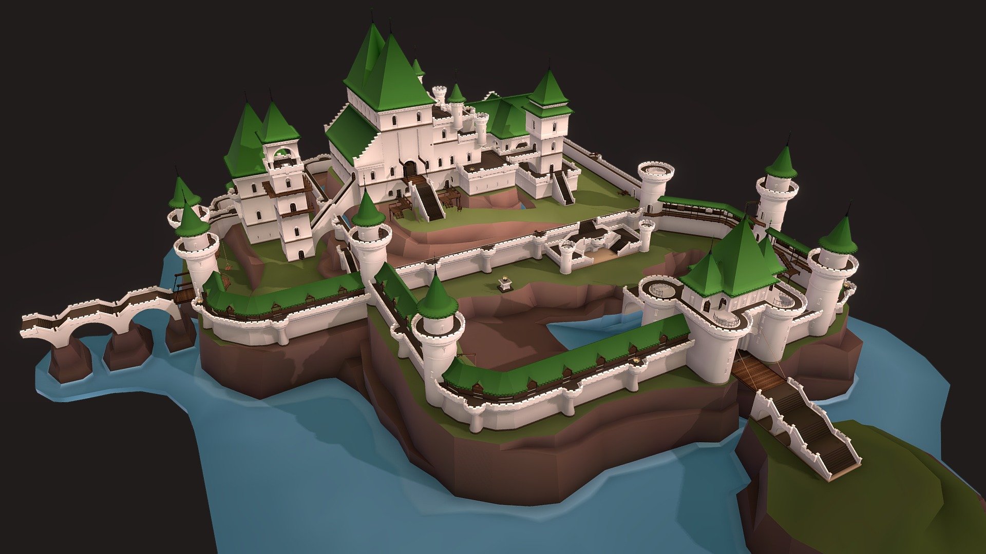 Castle Building Kit 3d model