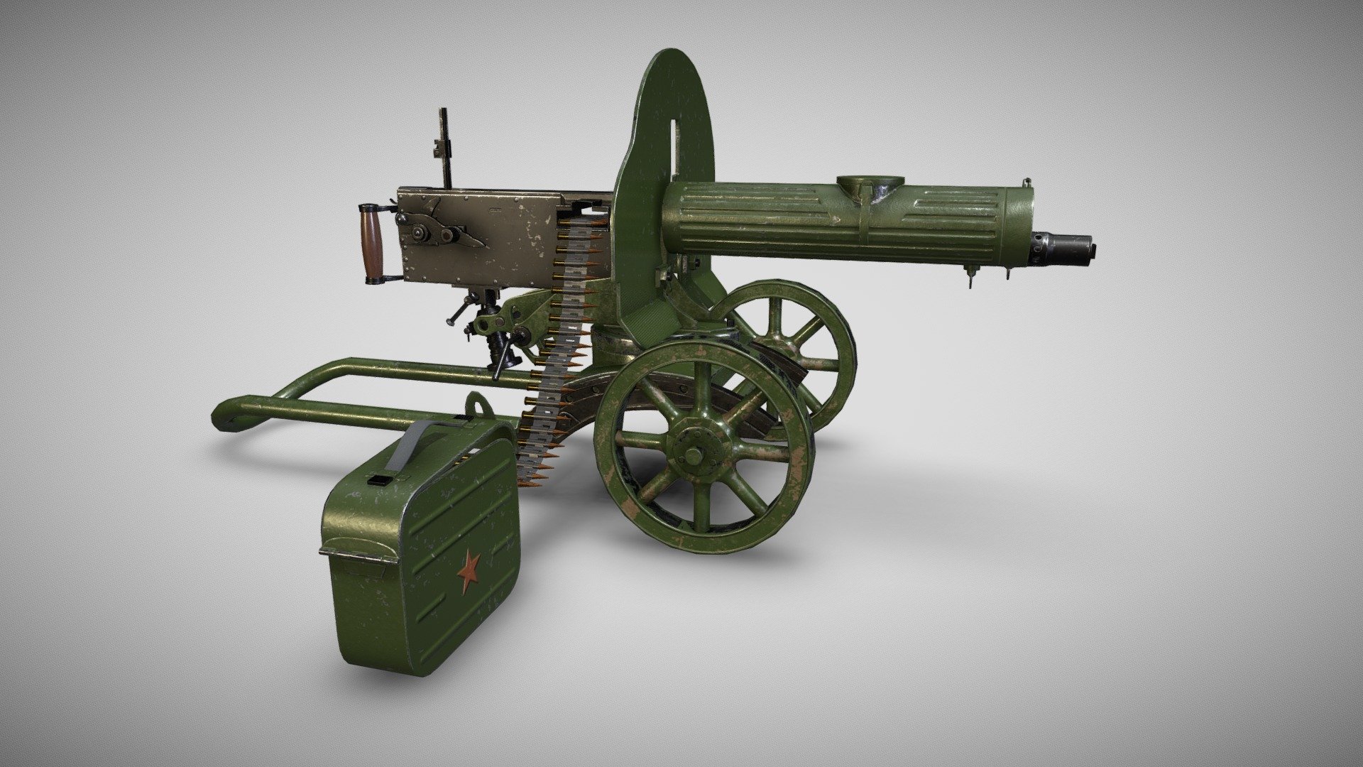 Machine Gun Maxim 3d model