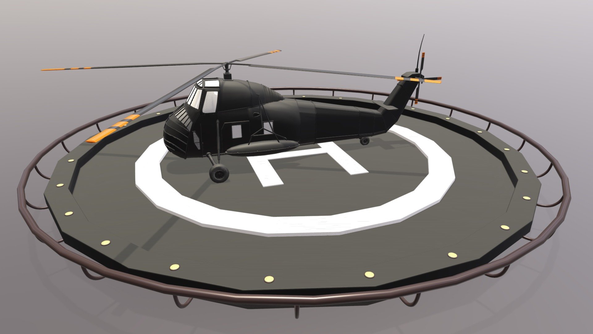 black helicopter 3d model