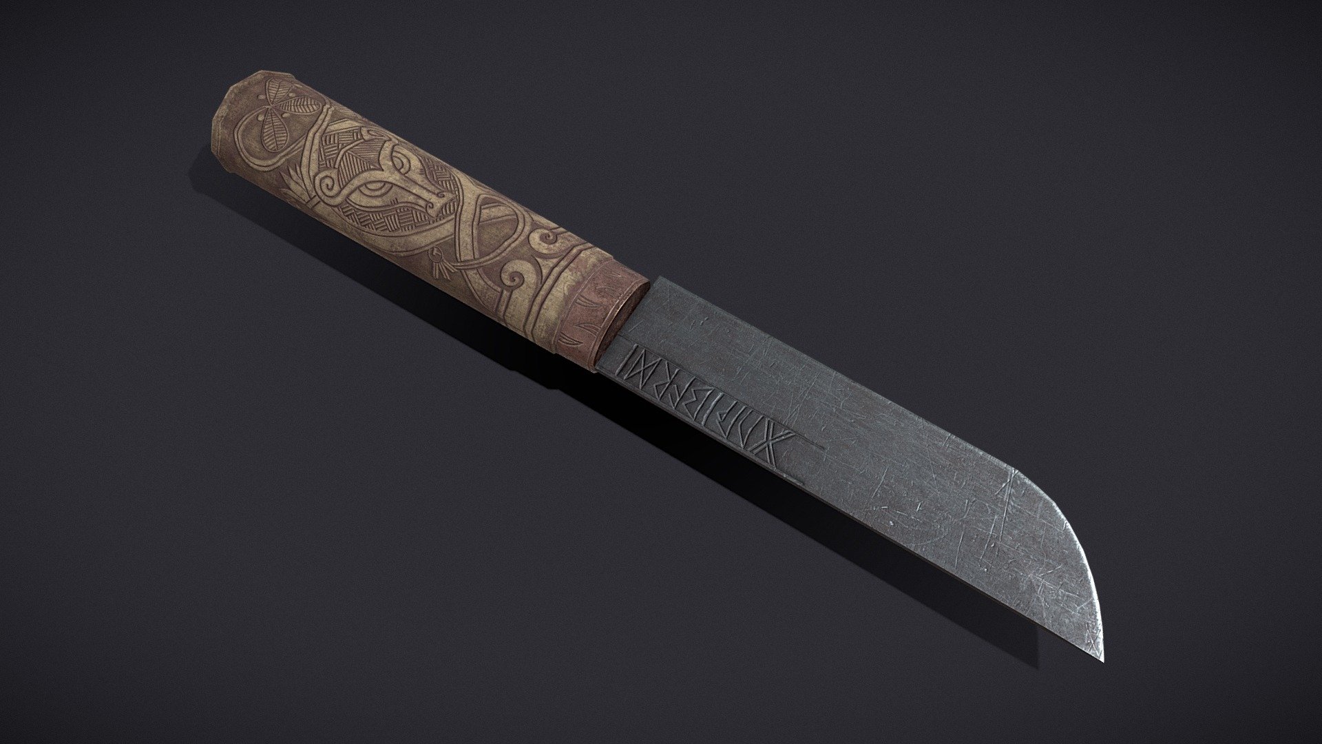 Viking_Style_Knife 3d model