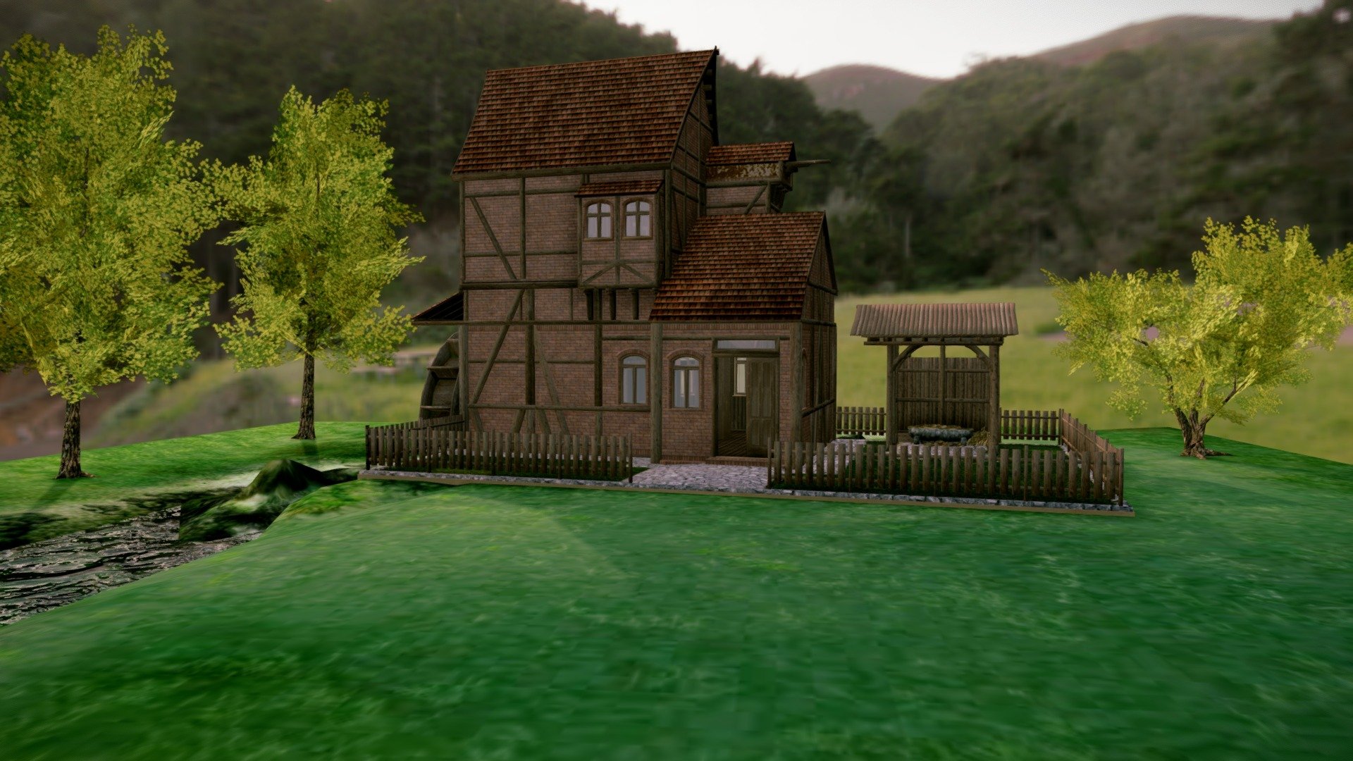 Watermill 3d model