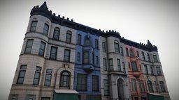 Low Poly classical New York City homes