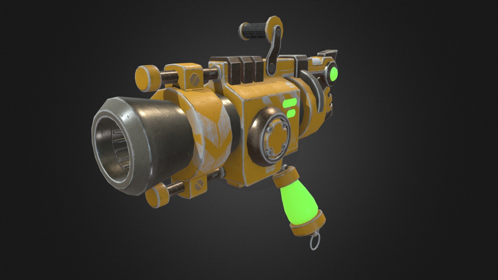 Cartoon Gun 3d model