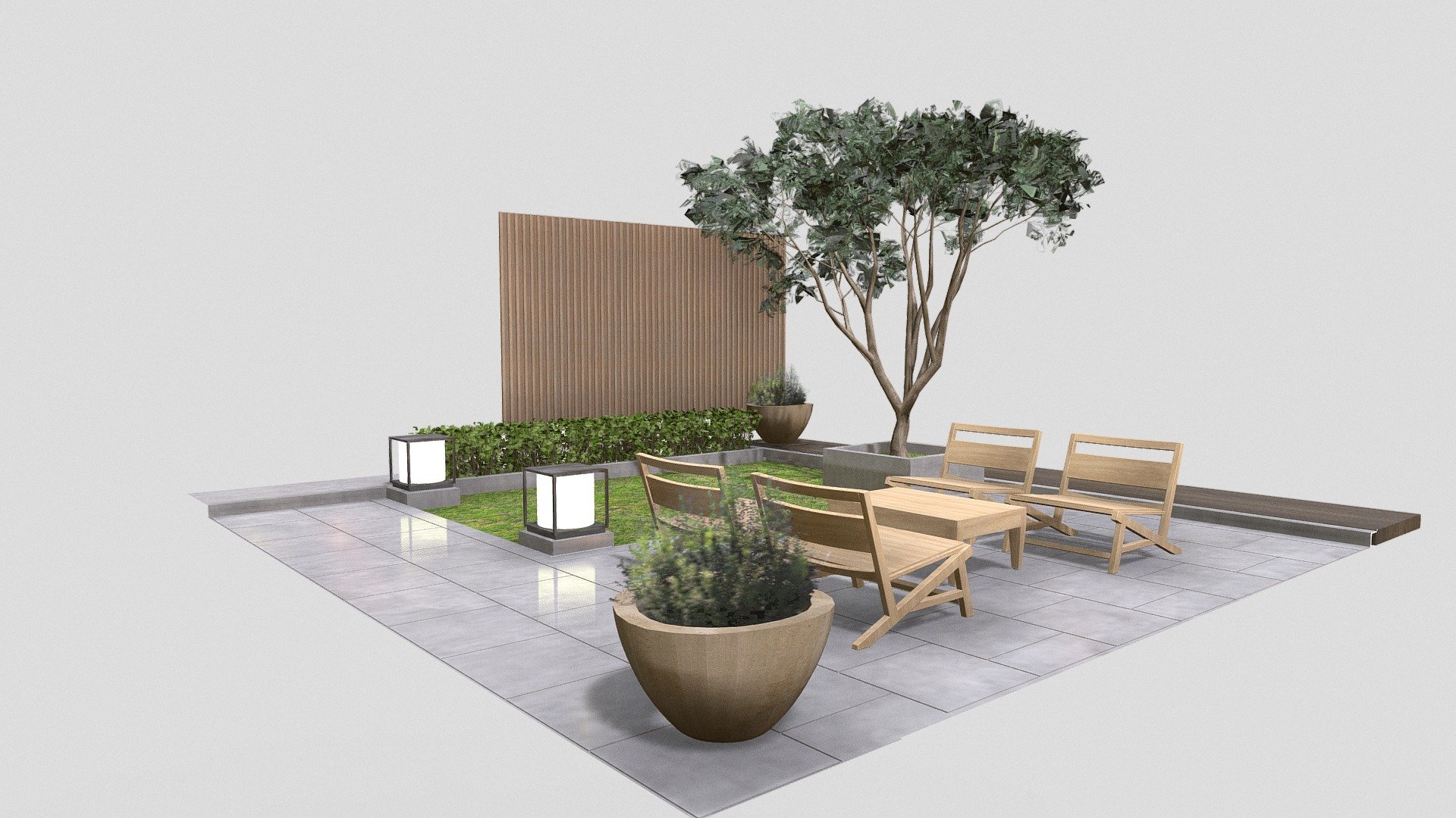 Roof Garden 3d 3d model