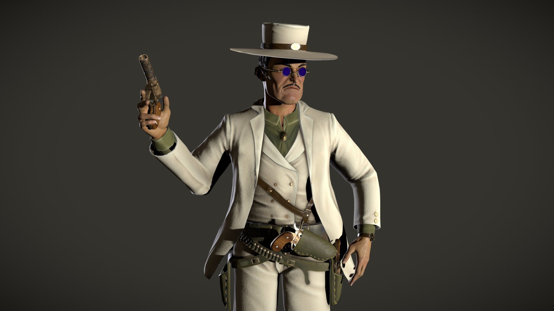 Wild West Cowboy 3d model