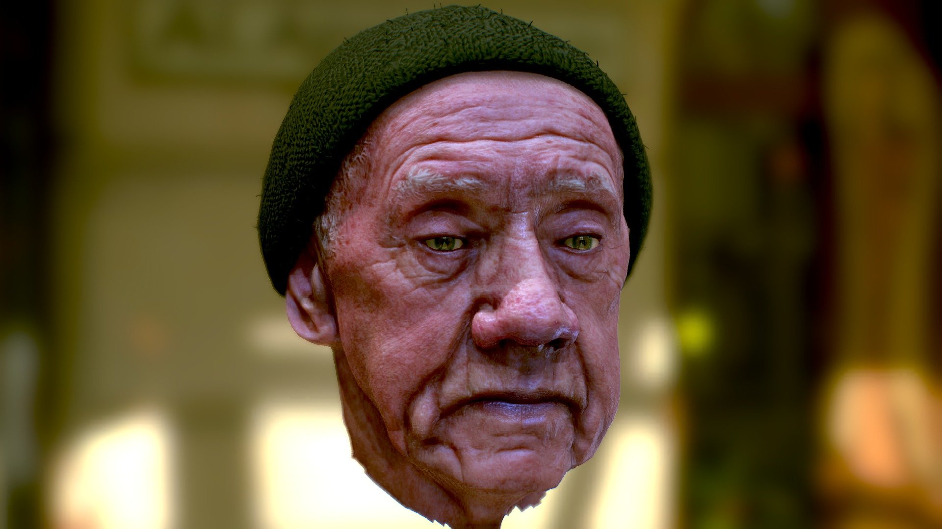 Male head 3D scan 3d model