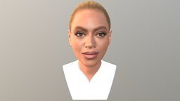 Beyonce Knowles bust for full color 3D printing