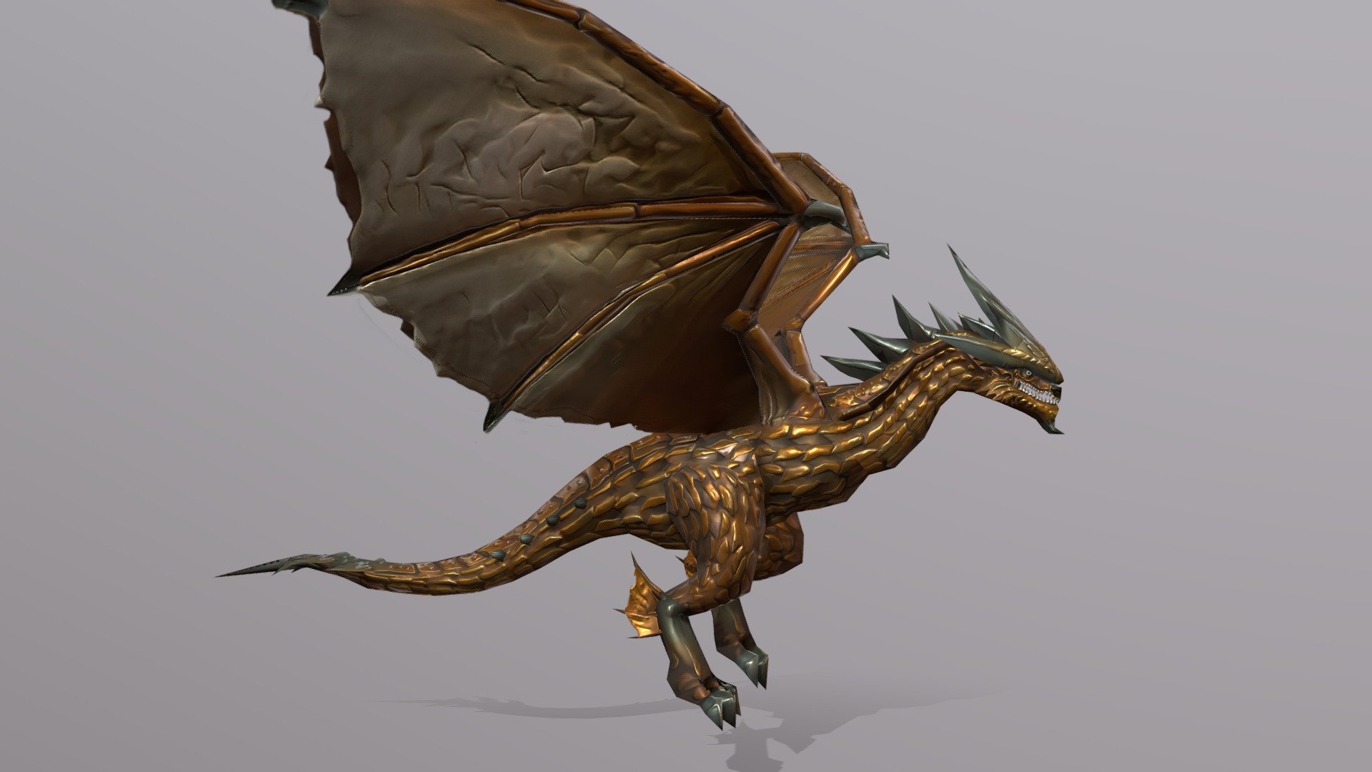 Gold Armor Dragon 3d model