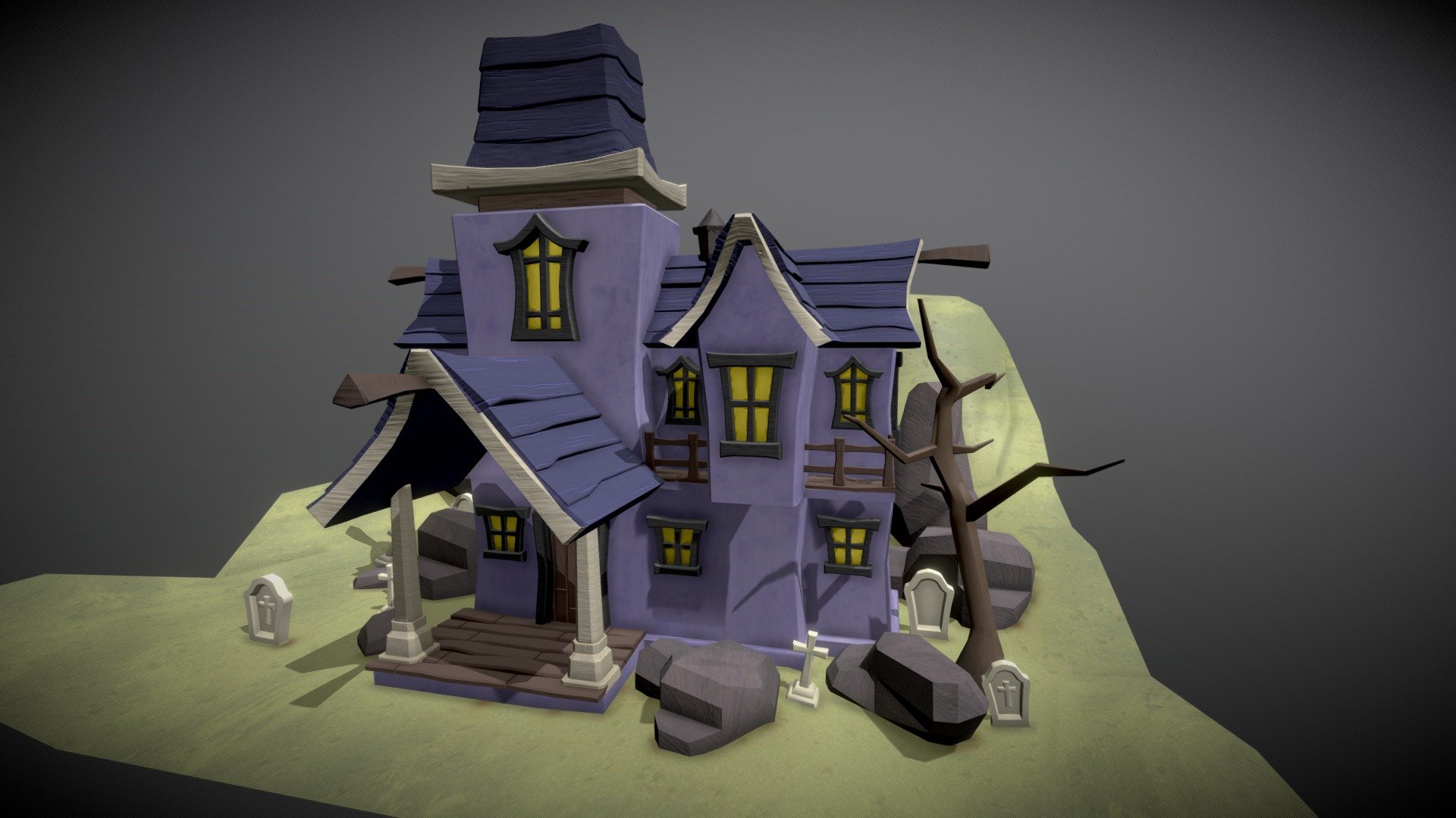 Stylized Haunted House 3d model