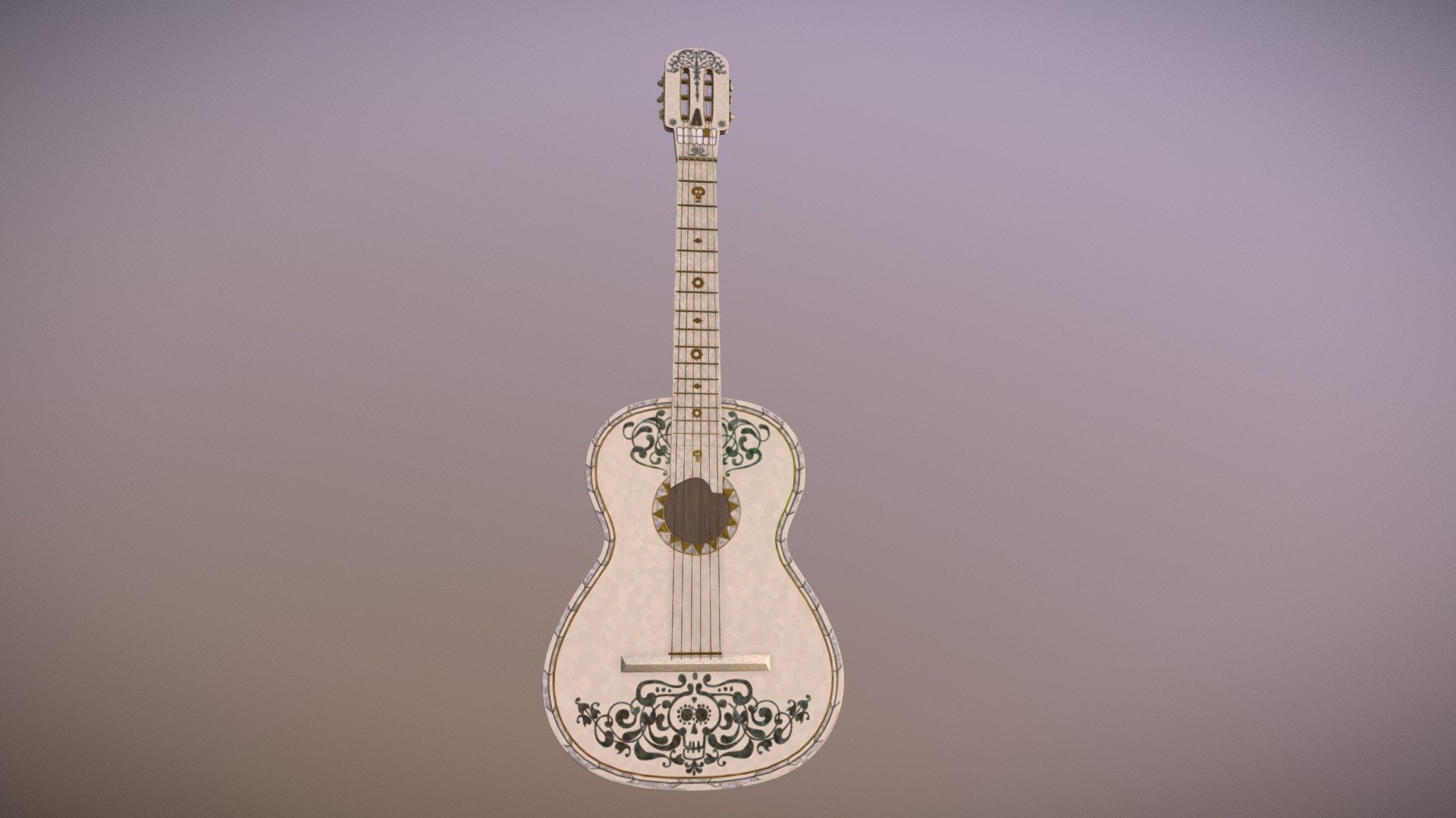 Ernesto de la cruzs Guitar 3d model