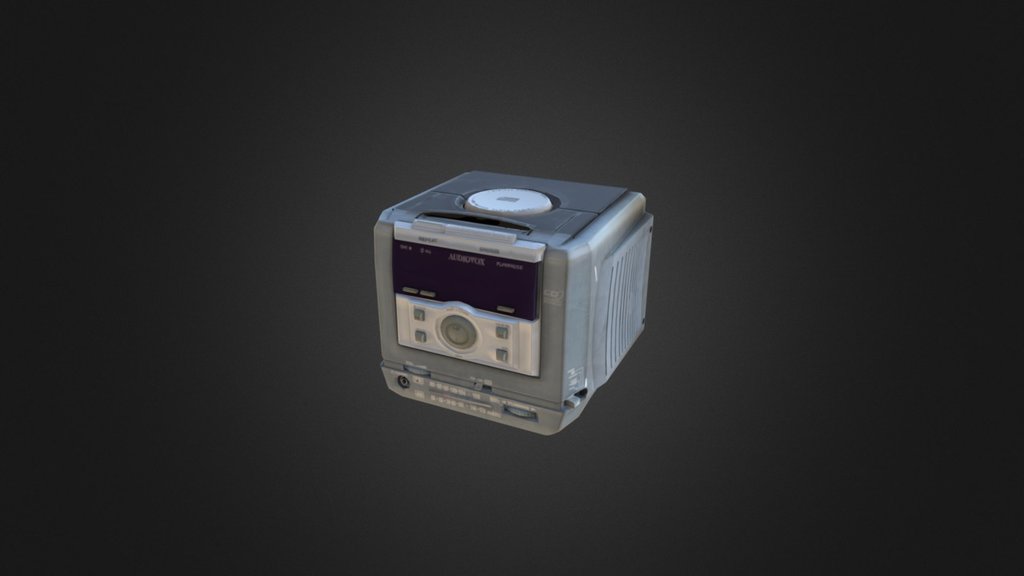 1998 Audiovox CD Clock Radio 3d model