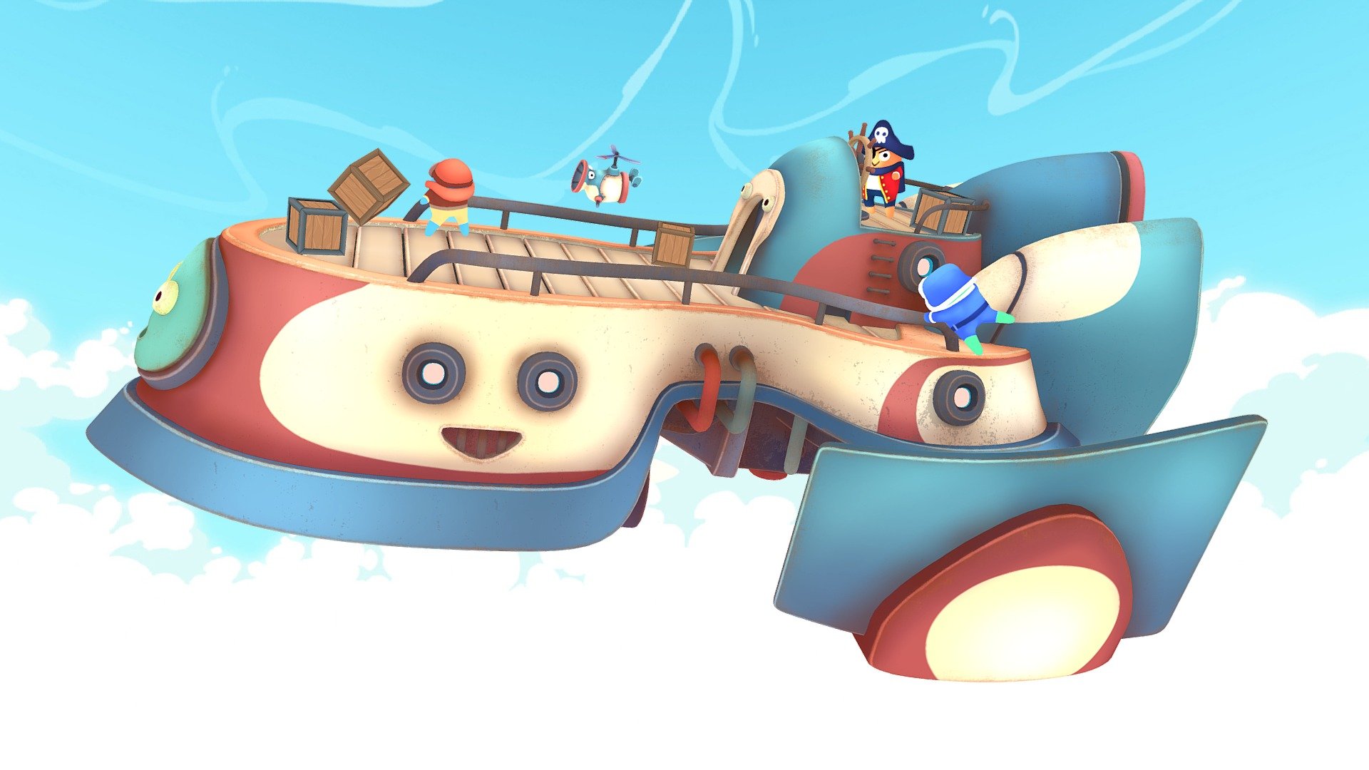 Cartoon Airship 3d model