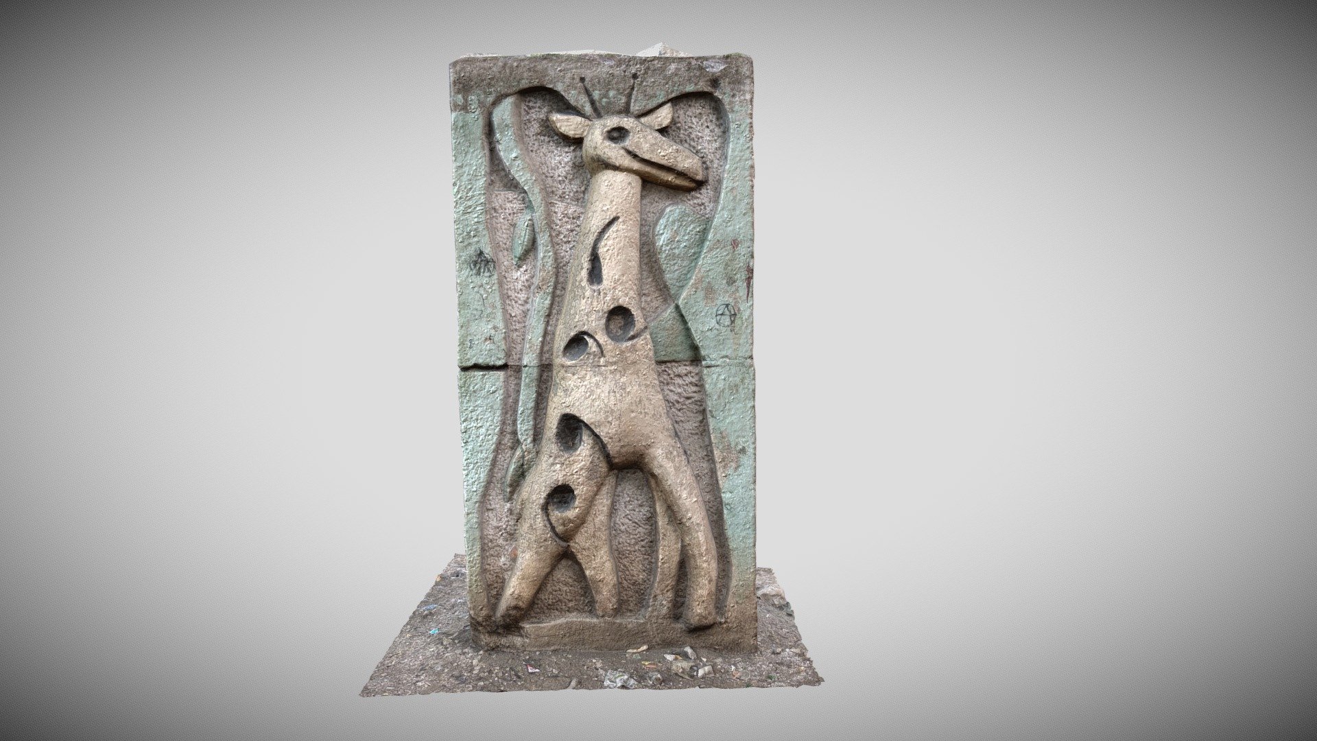 USSR stones with cartoon characters 4 3d model