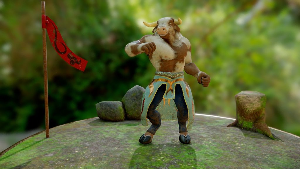 Minotaur Monk 3d model