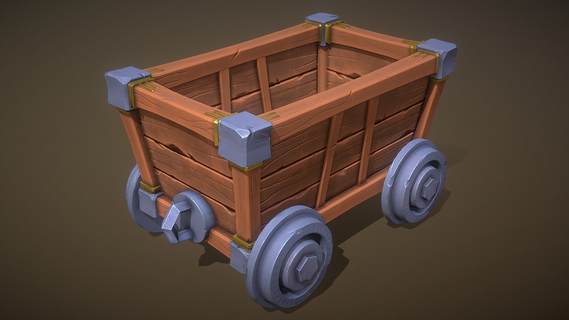 Cartoon Trolley 3d model