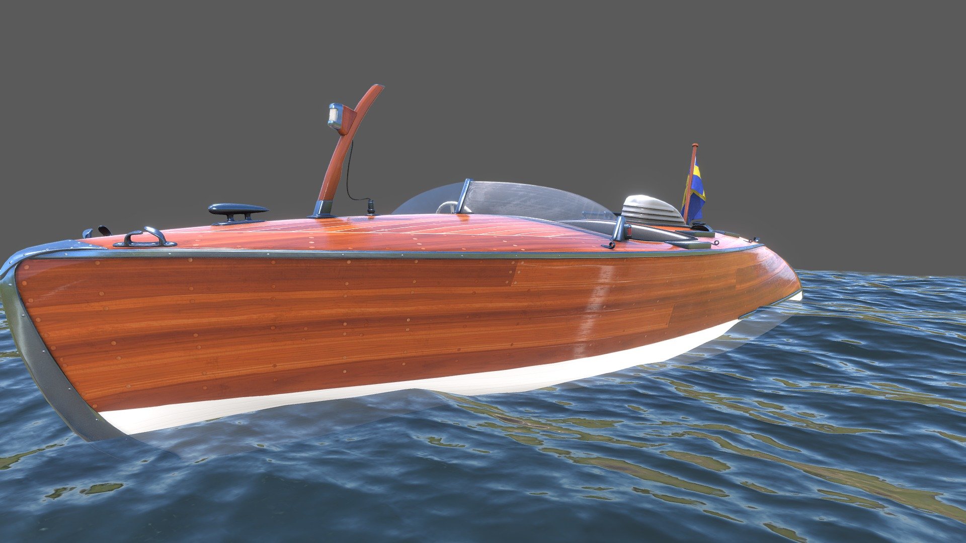 Mary Ann Motorboat 3d model