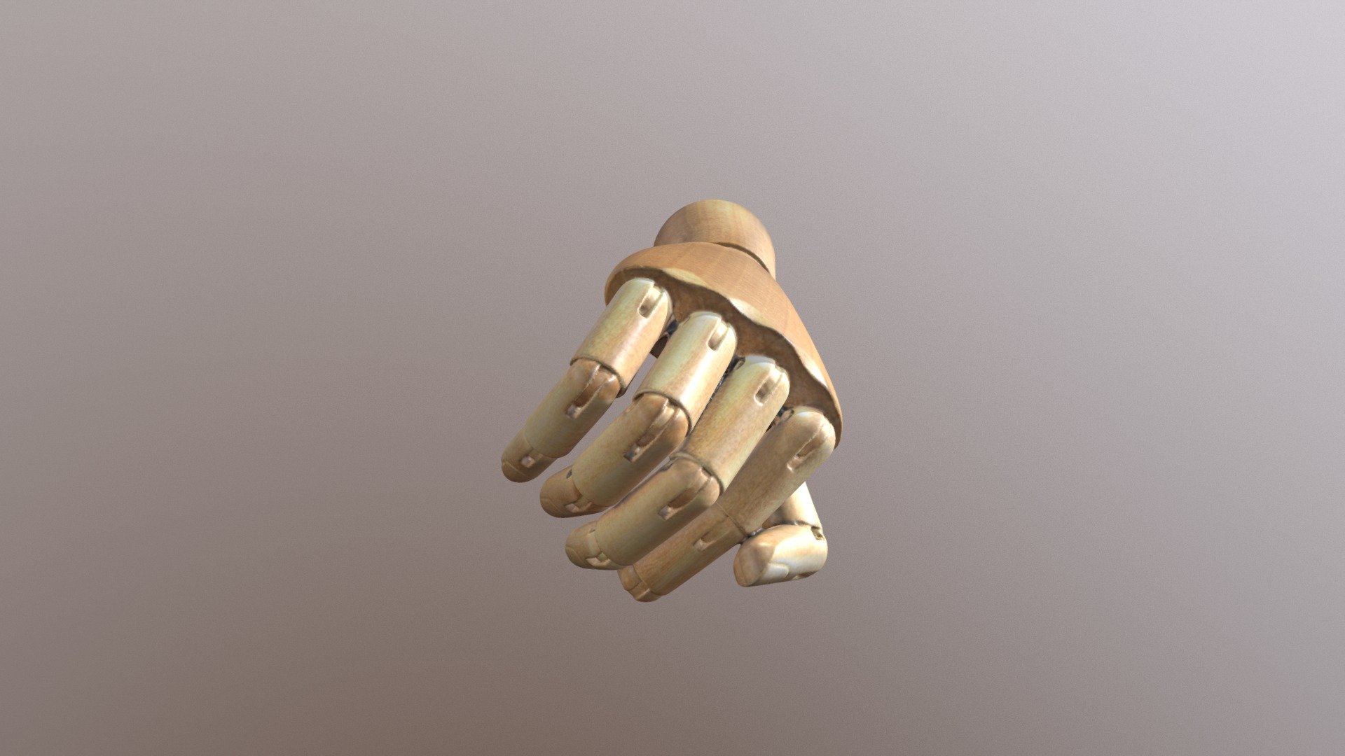 Wooden Hand 3d model