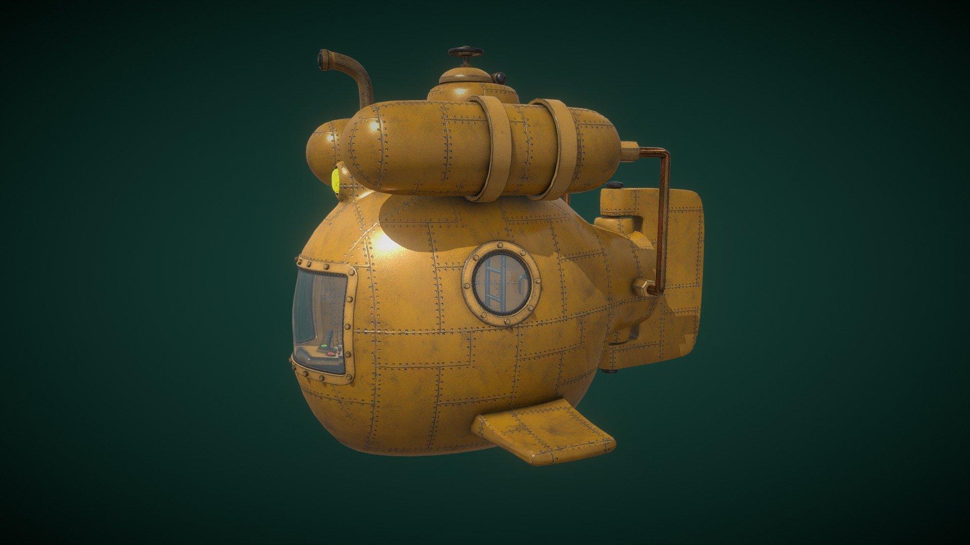 Bathyscaphe Cartoon 3d model