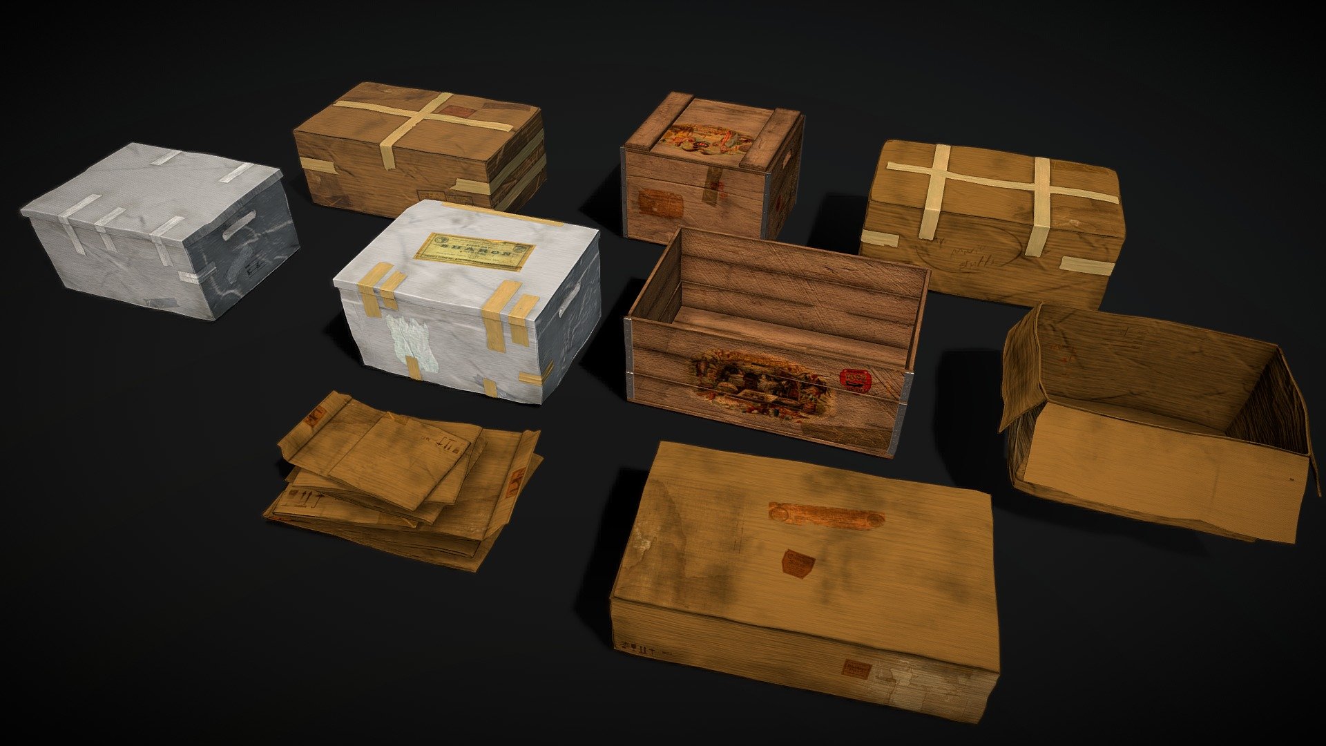 Boxes 3d model