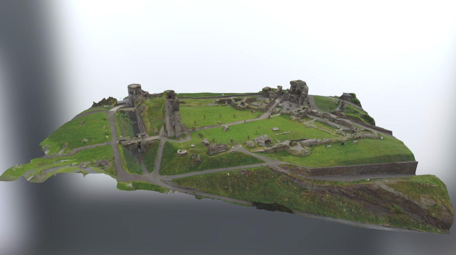 aberystwyth castle-north wales-dji mavic 3d model