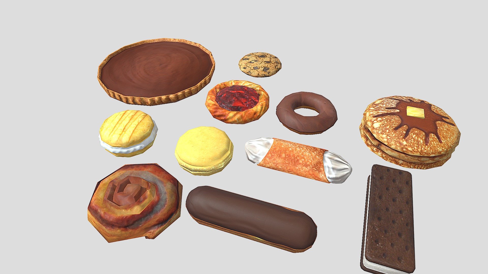 Cartoon Bakery 3d model