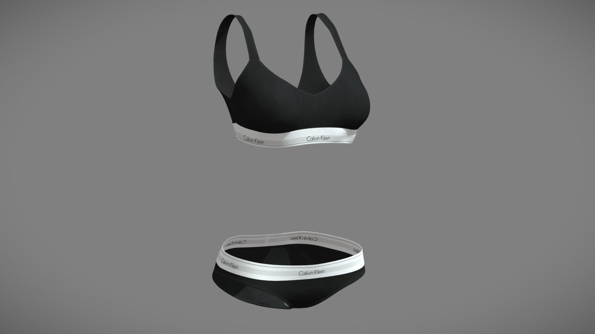 Bra and Panties CK set 3d model