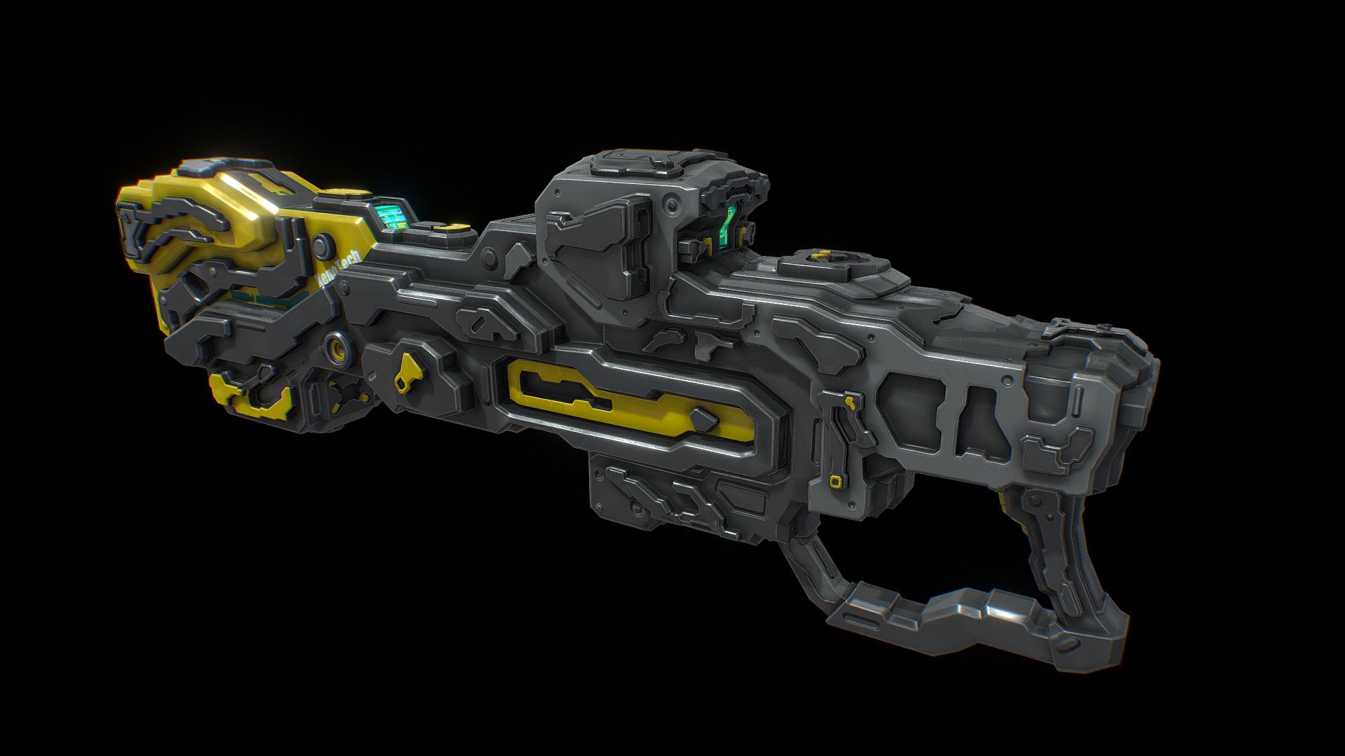 Sci fi EMP assault rifle 3d model