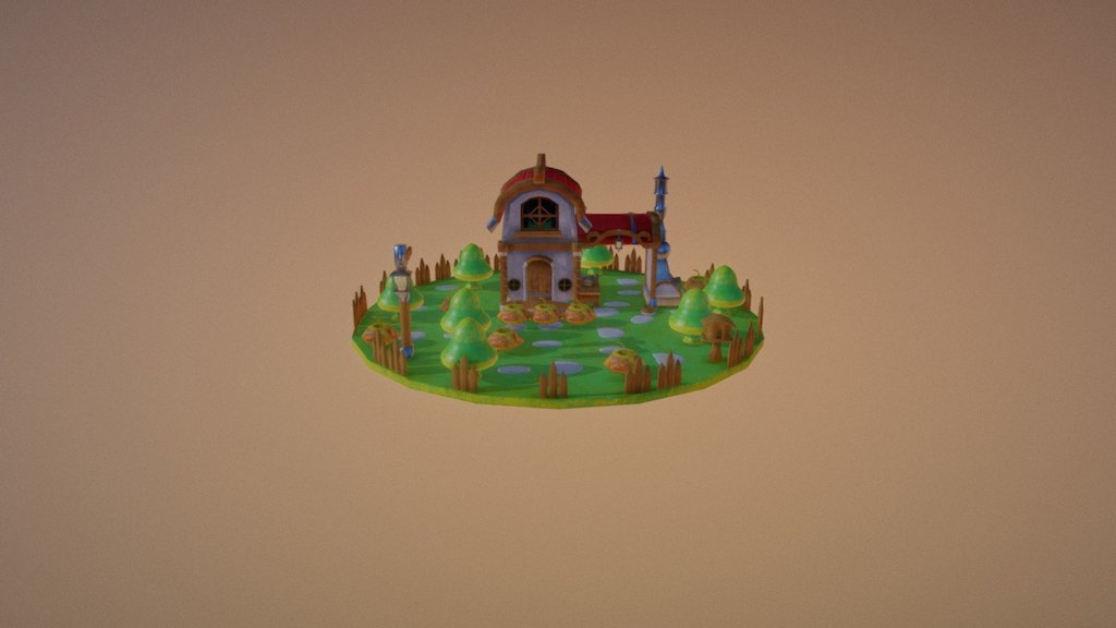 Cartoon Scene 3d model