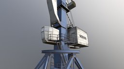 Lowpoly Port Crane