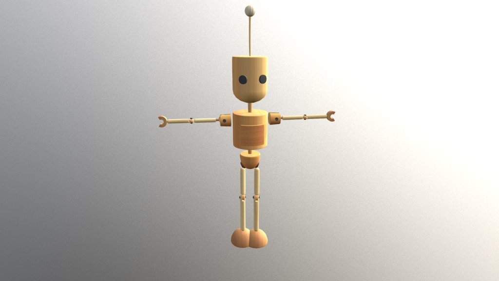 Blake-3d cartoon wooden character 3d model