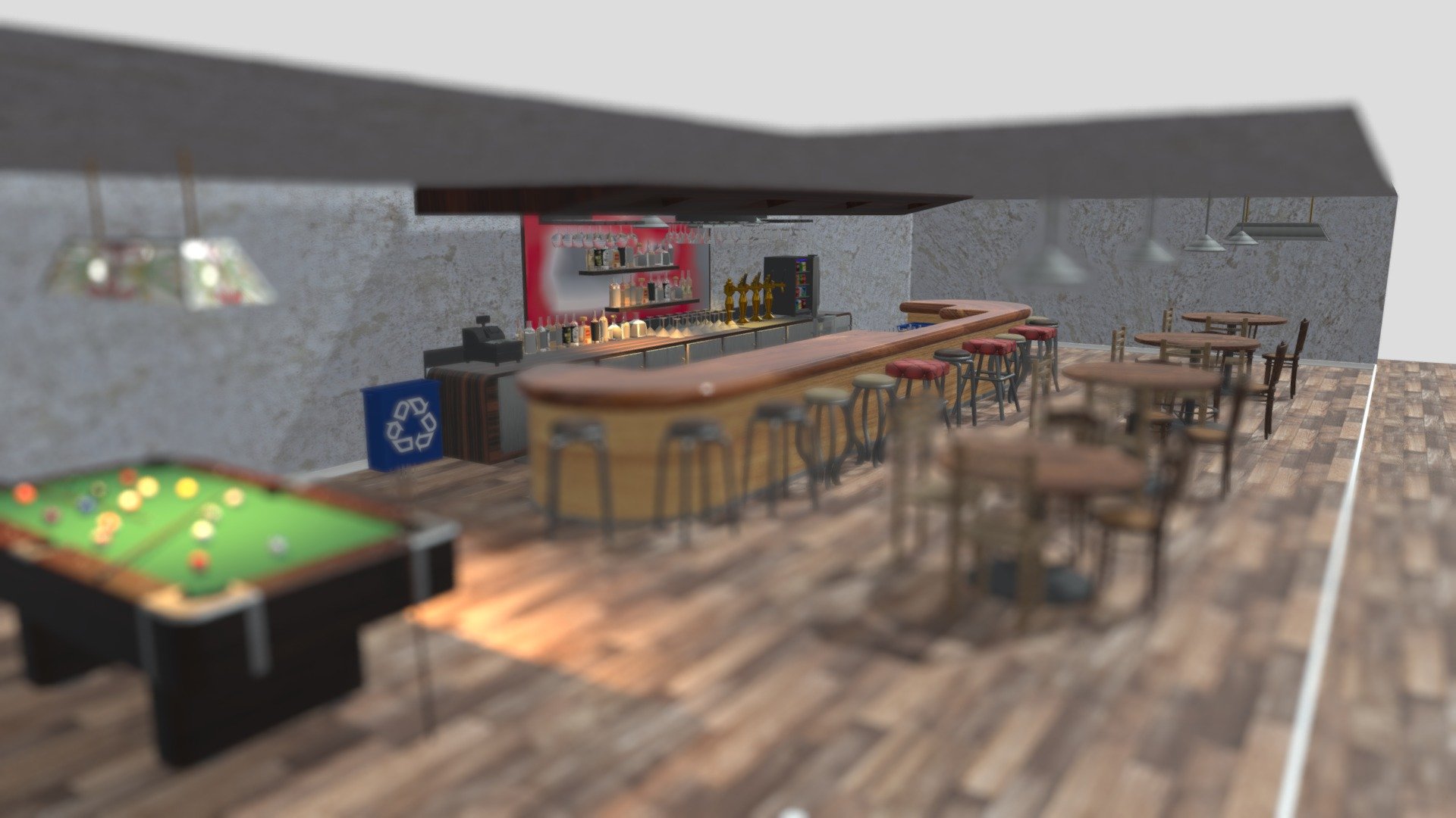 Bar 3d model