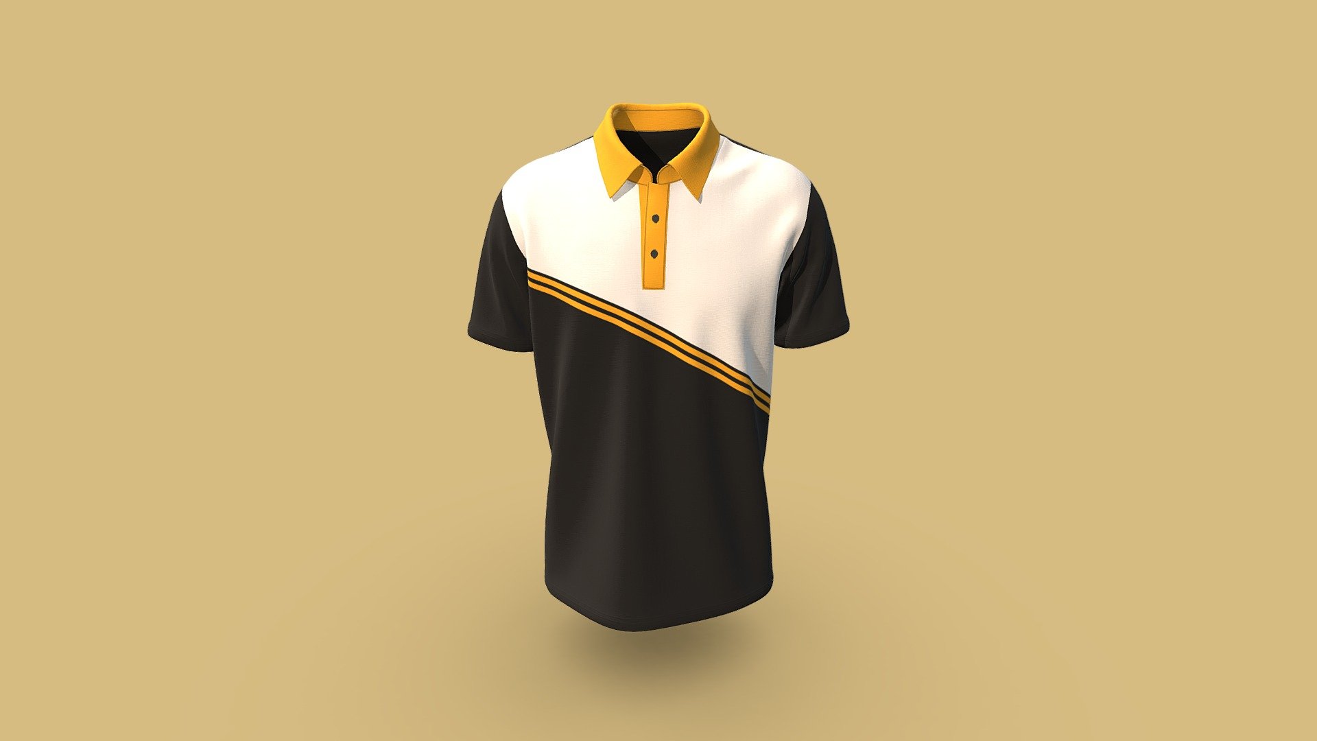 Top Quality Mens Stylish Polo T- Shirt 3d model