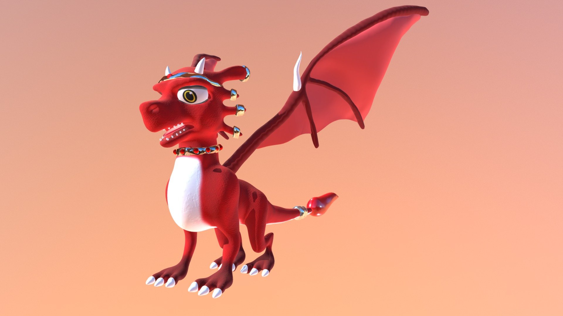 Dragon Cartoon 3d model