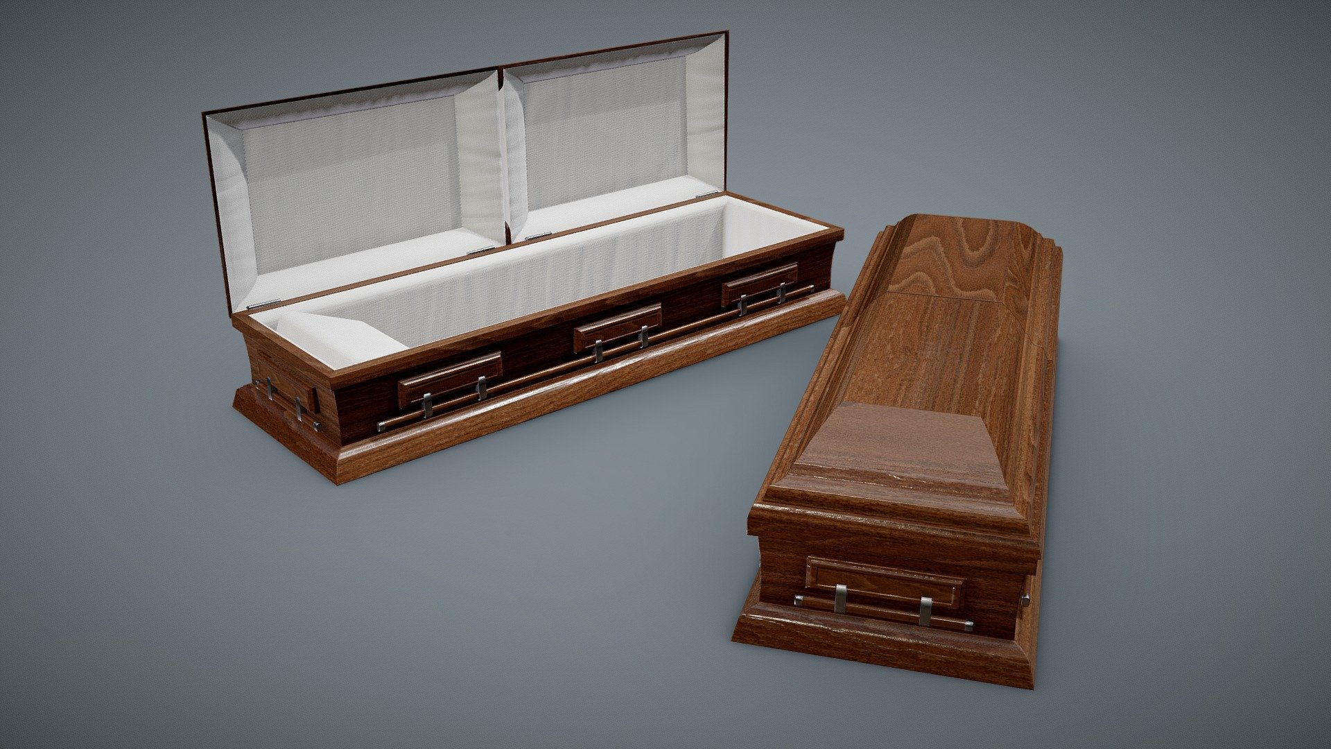 Wooden Casket Beech 3d model