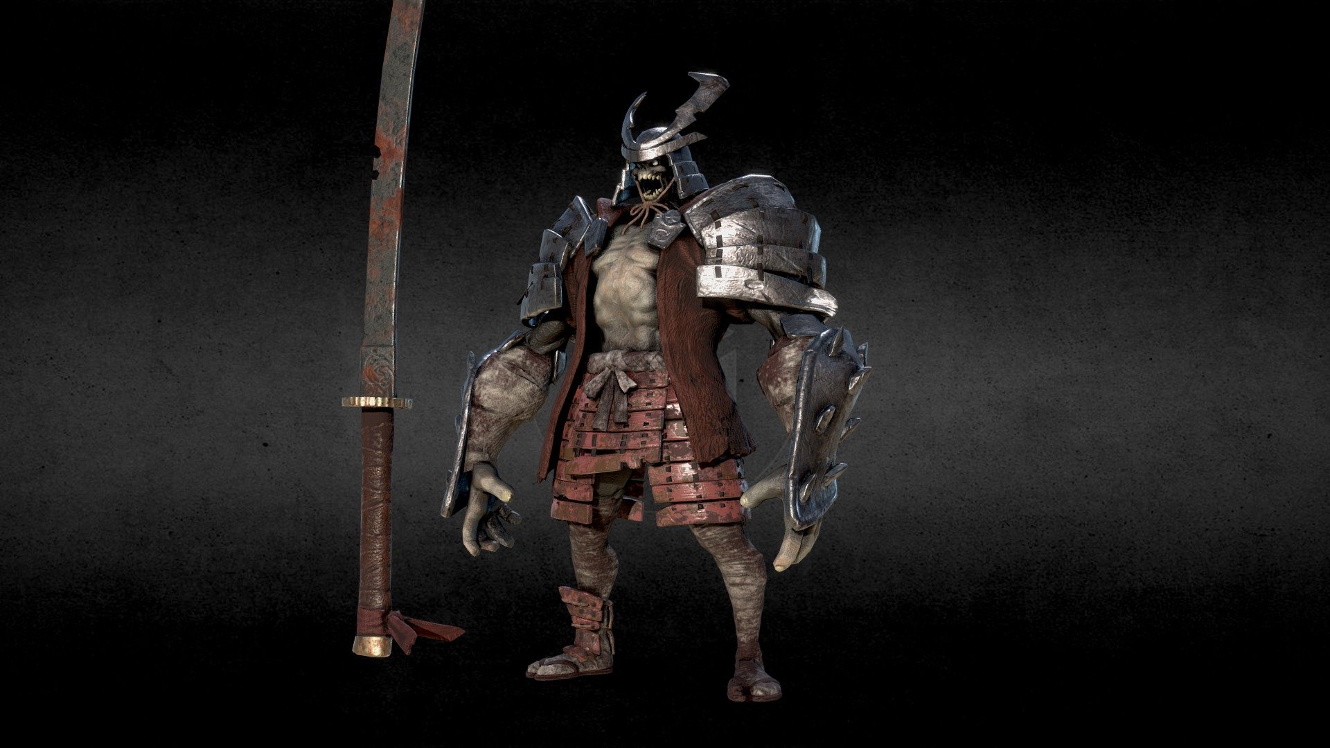 Undead samurai 3d model