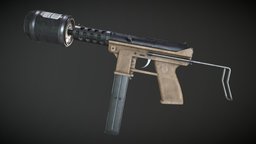 Post-apocalyptic makeshift Tec-9