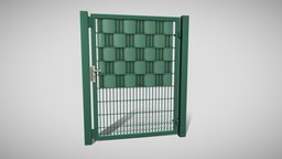 Green Garden Door (High-Poly)