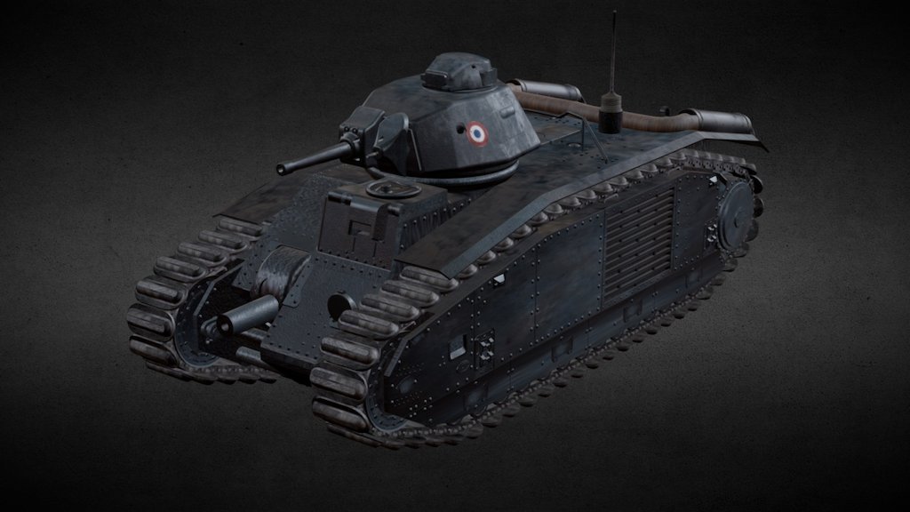 Char B1 Bis WoT 3d model