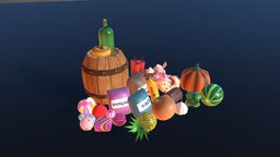 Cartoon food props