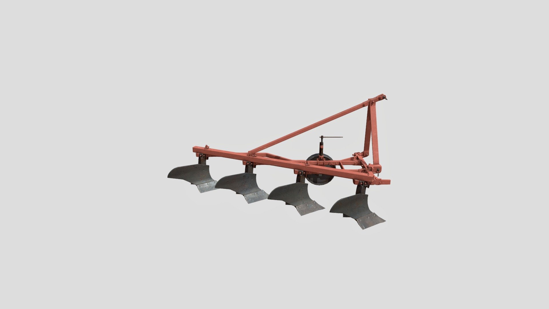 Tractor plow 3d model