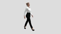 Realistic Female Character Alicia Office Outfit