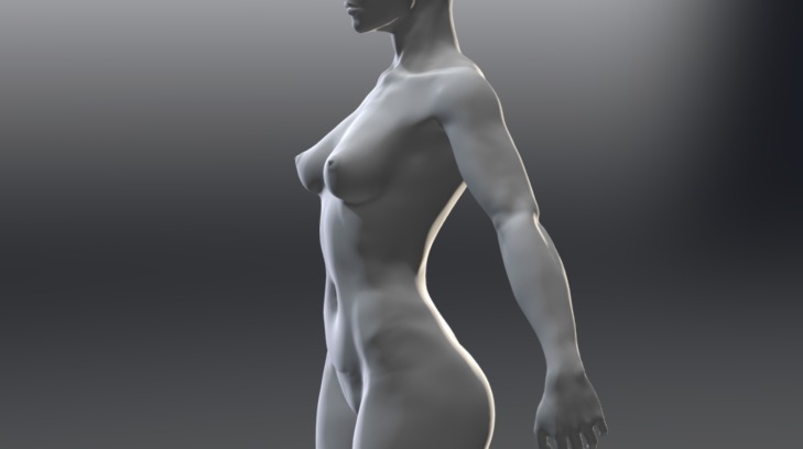 Female Character Base Mesh 3d model